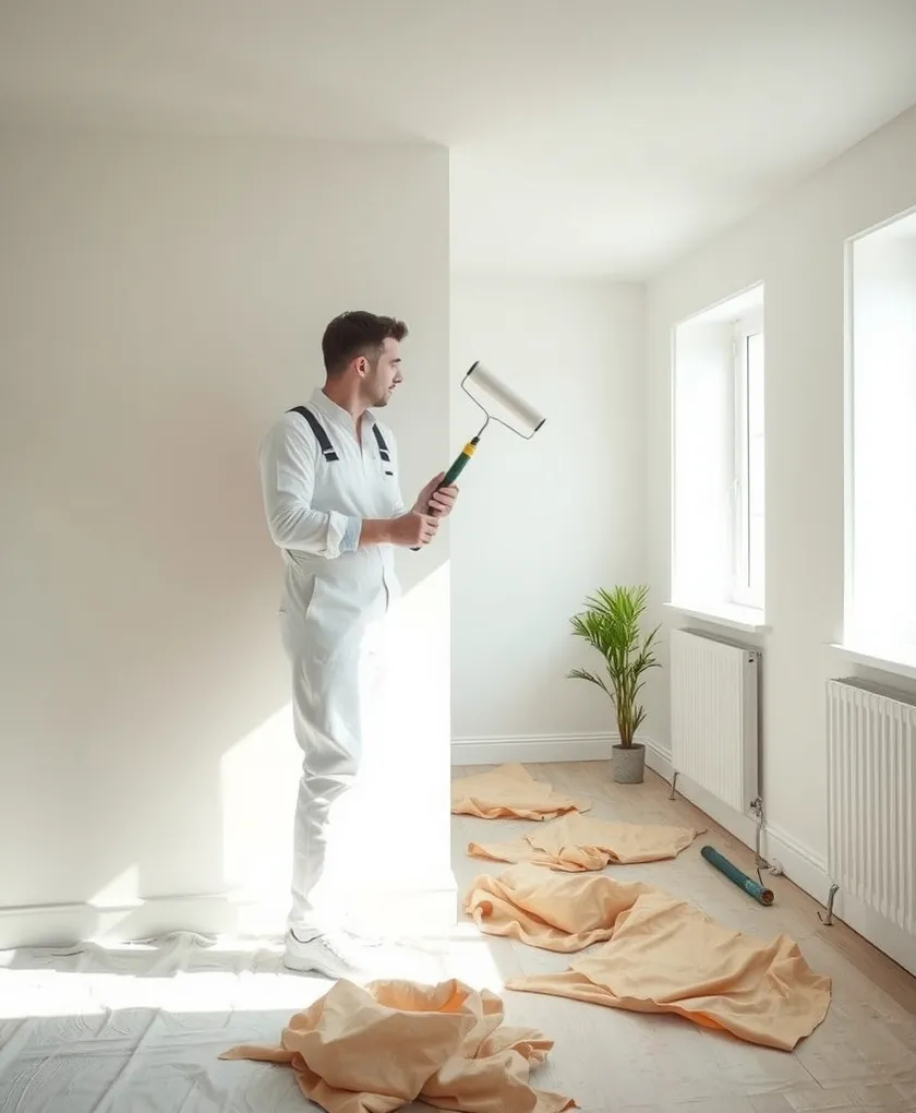 Peintre en bâtiment au travail dans le Var